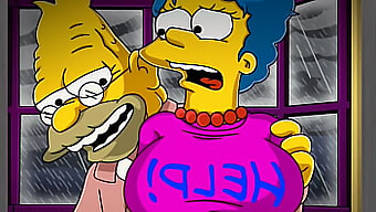 Marge Simpson, Die Unschuldige Hausfrau, Wird Von Old Simpson Wegen Ihrer Freizügigen Kleidung Für Eine Hure Gehalten. Während Ihr Ehemann Homer Auf Der Arbeit Ist, Wird Sie In Dieser Comic- Und Visual-Novel-Parodie Von Old Simson Intensiven Freuden In All Ihren Engen Löchern Ausgesetzt.